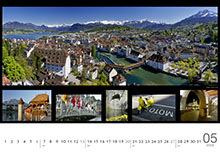 Grafkalender Kalenderverlag Landschaftskalender Muster Zeilenkalendarium - Bild Brauchtum; Viehmarkt in Stein - AR
