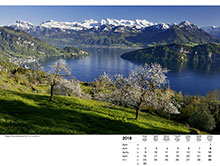 Grafkalender Kalenderverlag Schweizer Landschaft Bild Stein am Rhein - SH